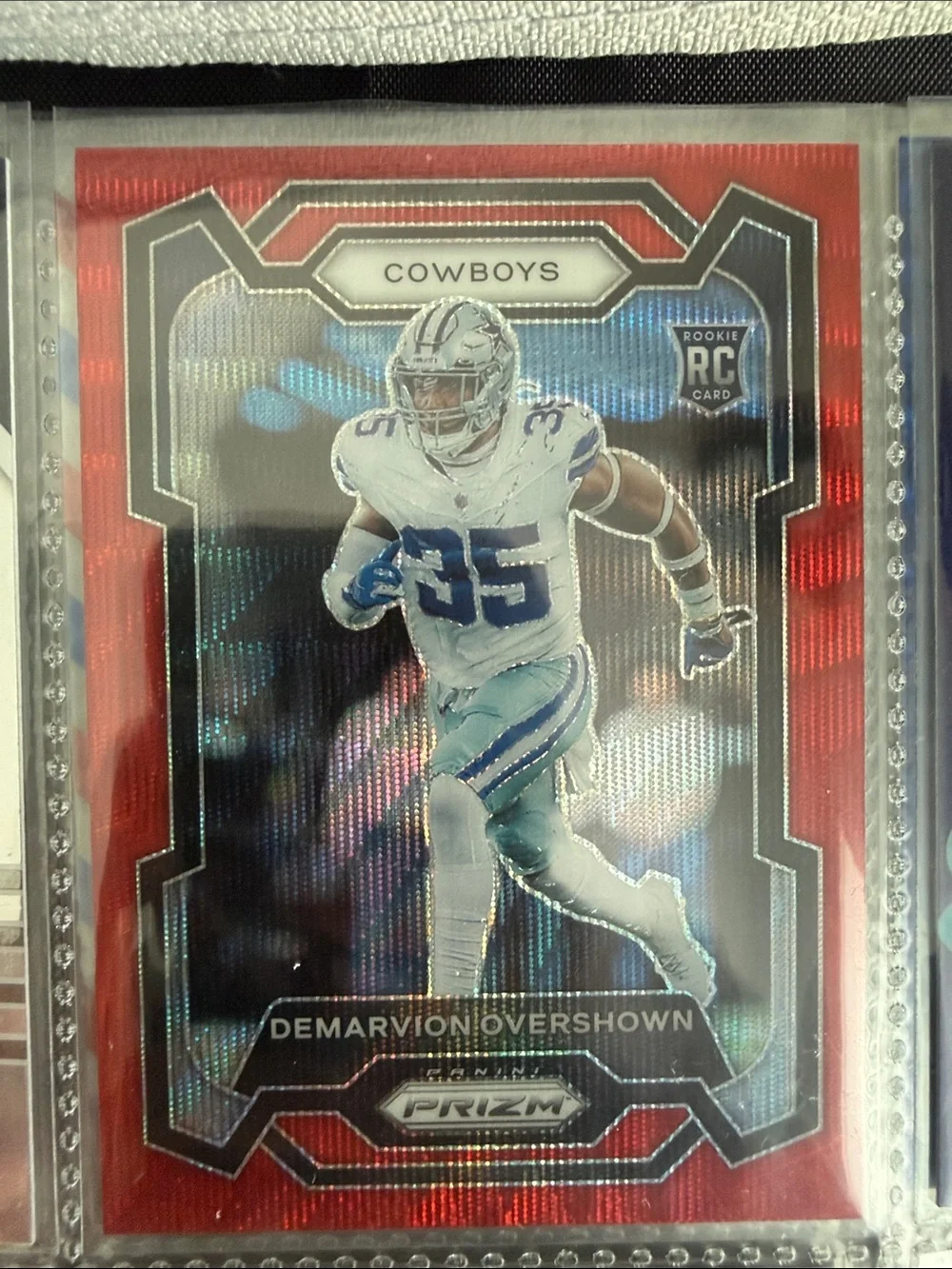 Demarvion overshown Panini Prizm Red Football Rookie Card - Cowboys